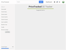 Tablet Screenshot of pricetracked.com